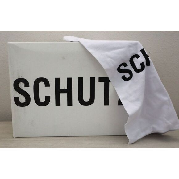 Schutz Women's Sz 11B Prata Silver Metallic Slingback High-High Sandals - Picture 2 of 16